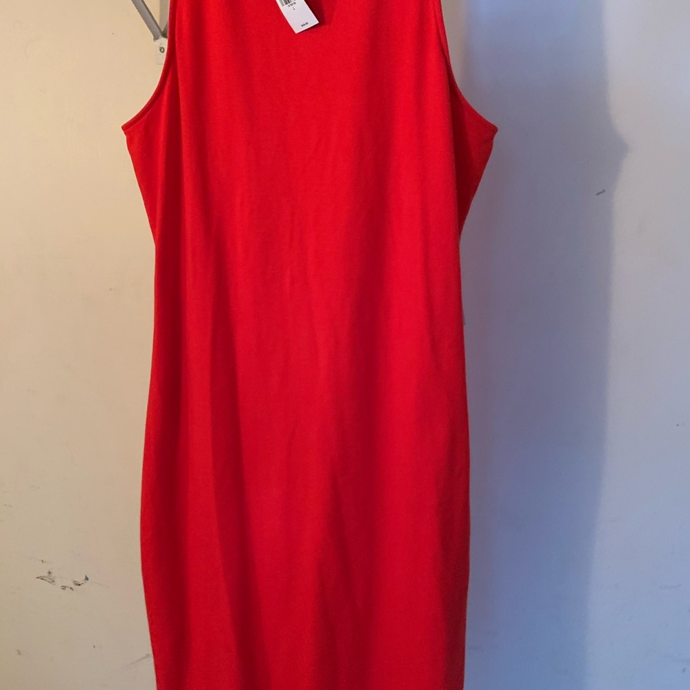 Express Red Midi dress w/ side slits